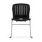 Officesource Slash Collection Armless Sled Base Stack Chair with Chrome Frame OSSN6020BK - alternate 3
